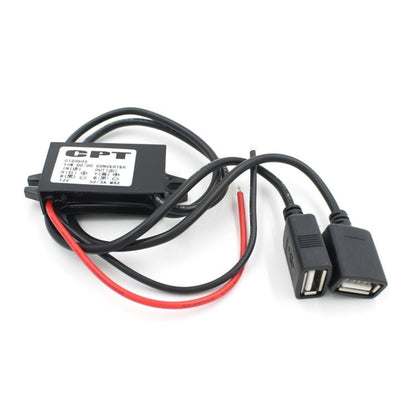 Car Motorcycle Dual USB Car Charger DC 12V To 5V 3A Power Adapter with for Car GPS Tracker DVR, Length: 1m, Car Dual USB Power Adapter - ORIWHIZCar Replacement PartsDIY CablesIn Car