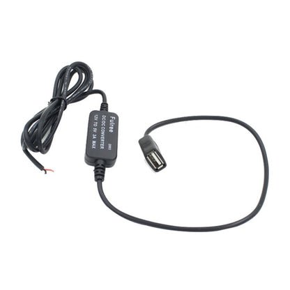 Car Motorcycle Single USB Car Charger DC 12V To 5V 3A Power Adapter for Car GPS Tracker DVR, Length: 1m, Car Single USB Power Adapter - ORIWHIZCar Replacement PartsDIY CablesIn Car