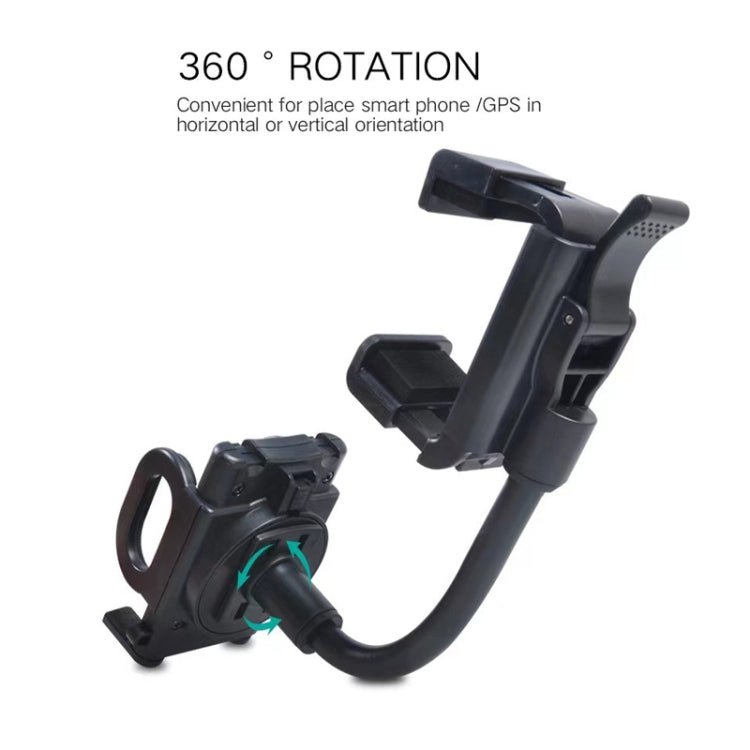 Car Rearview Mirror Hose Bracket Mobile Phone Clip Universal Navigation Bracket, H59+C38 - ORIWHIZ