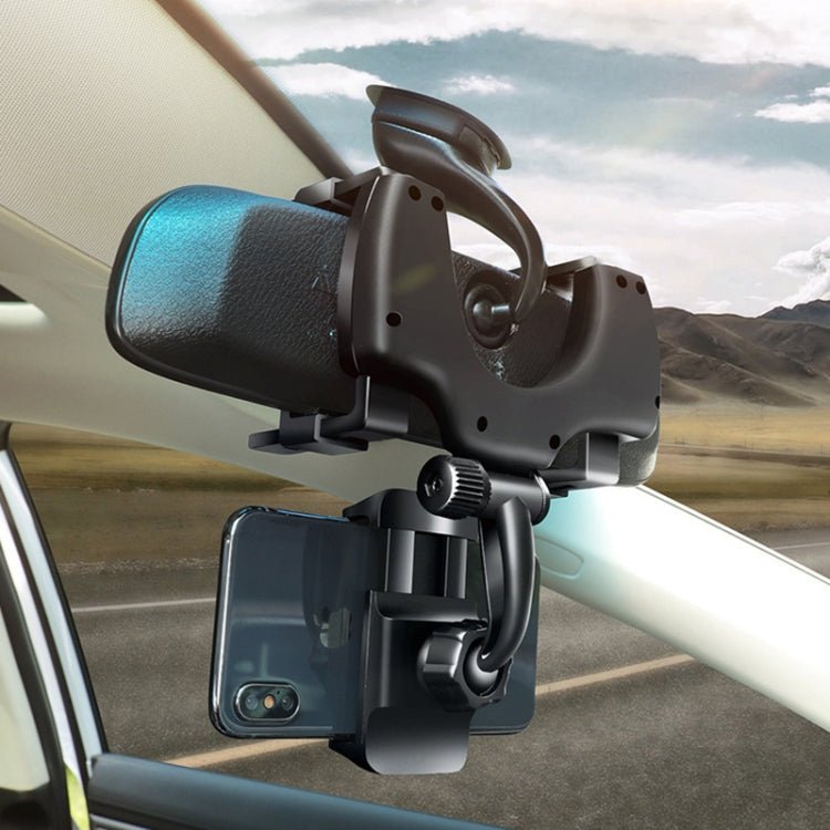 Car Rearview Mirror Mobile Phone Bracket Navigation Recorder Rotating Holder, Car Rearview Mirror Phone Bracket - ORIWHIZ