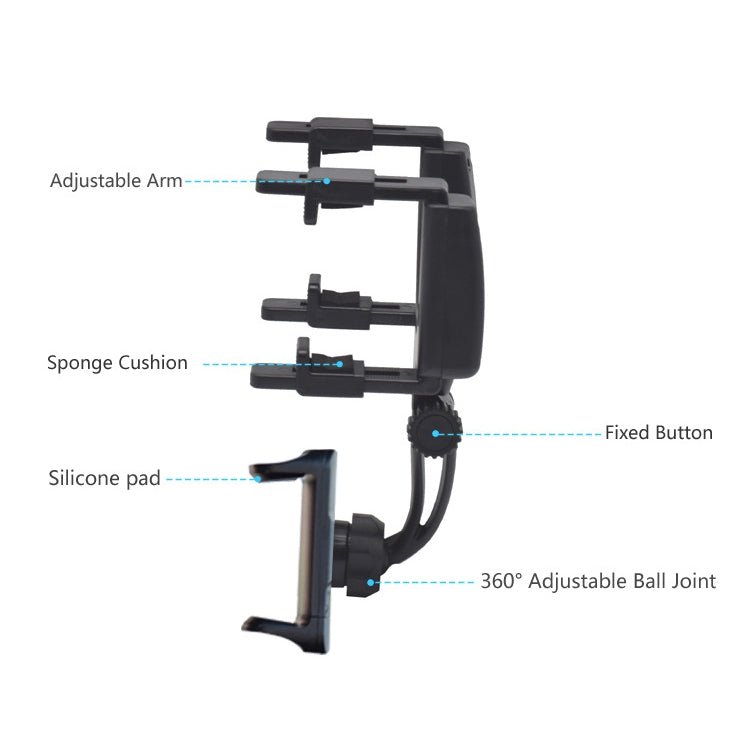 Car Rearview Mirror Universal Navigation Mobile Phone Bracket, R001 - ORIWHIZ