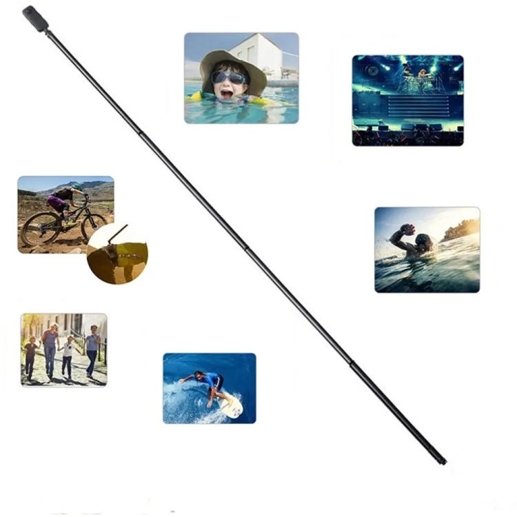 Carbon Fiber Extended Monopod Invisible Selfie Stick For Insta360 / DJI Action / GoPro / Xiao Yi Sports Camera, 1.5m, 3m, 5m - ORIWHIZDJI & Insta360 AccessoriesExtendable PoleUniversal Grip Tripod