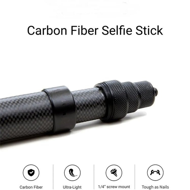 Carbon Fiber Extended Monopod Invisible Selfie Stick For Insta360 / DJI Action / GoPro / Xiao Yi Sports Camera, 1.5m, 3m, 5m - ORIWHIZDJI & Insta360 AccessoriesExtendable PoleUniversal Grip Tripod