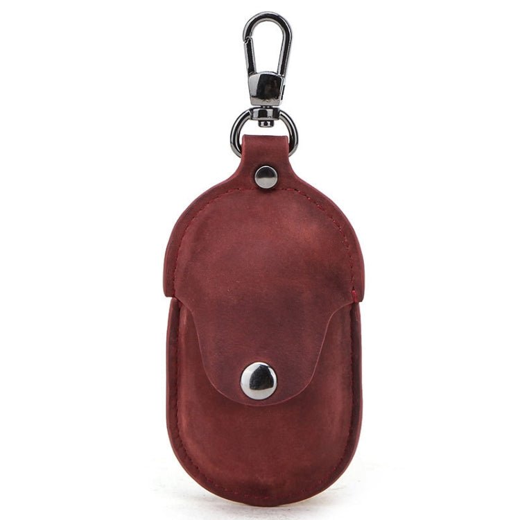 CF1109 For Galaxy Buds Crazy Horse Texture Clamshell Earphone Protective Leather Case with Hook, For Galaxy Buds - ORIWHIZ