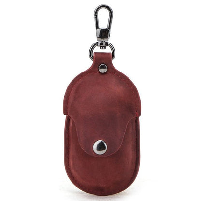 CF1109 For Galaxy Buds Crazy Horse Texture Clamshell Earphone Protective Leather Case with Hook, For Galaxy Buds - ORIWHIZ