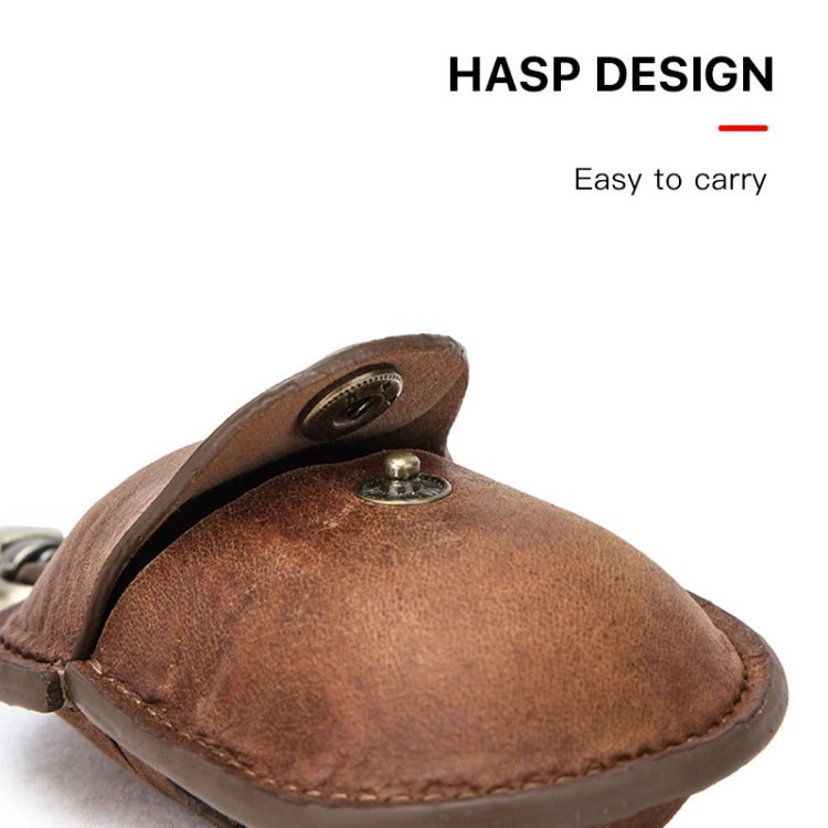 CF1109 For Galaxy Buds Crazy Horse Texture Clamshell Earphone Protective Leather Case with Hook, For Galaxy Buds - ORIWHIZ