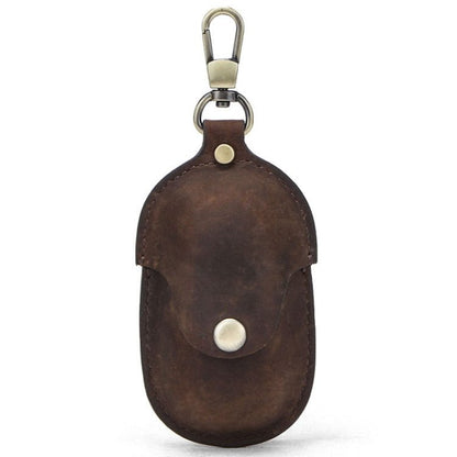 CF1109 For Galaxy Buds Crazy Horse Texture Clamshell Earphone Protective Leather Case with Hook, For Galaxy Buds - ORIWHIZ