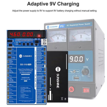 Charging Activation Fixture 5 - 9V Adaptive Voltage Support iPhone 16 Series and Android Models, SUNSHINE SS - 916 Ultra - ORIWHIZ