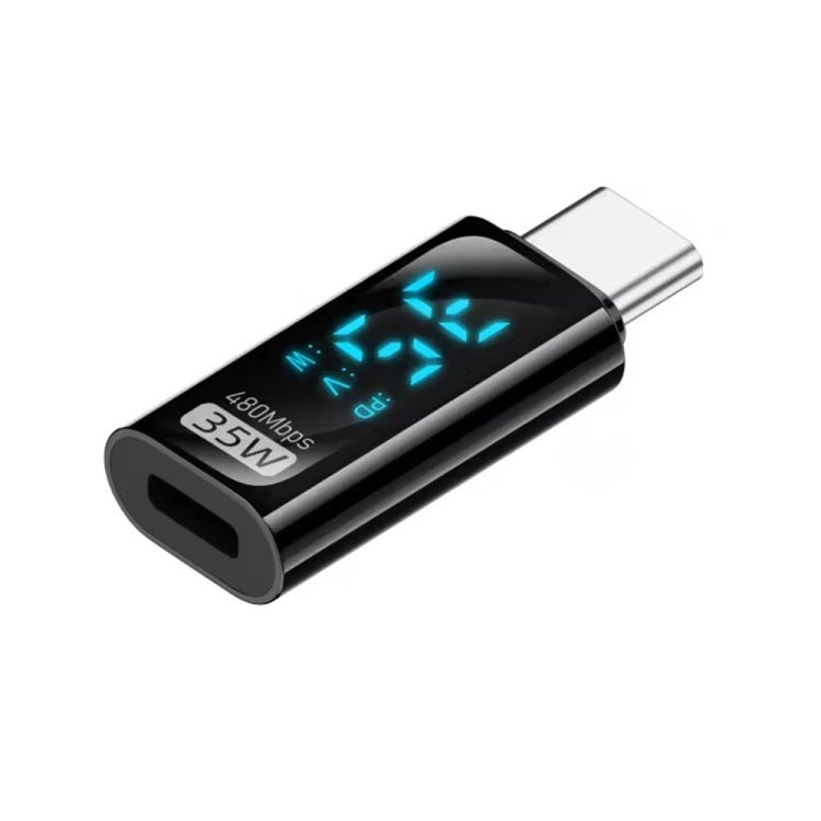 Charging Adapter with Digital Display, 8 Pin Male to Type - C Female 35W, Type - C Male to 8 Pin Female 35W, Type - C Male to Type - C Female 140W - ORIWHIZ