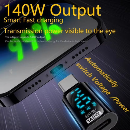 Charging Adapter with Digital Display, 8 Pin Male to Type - C Female 35W, Type - C Male to 8 Pin Female 35W, Type - C Male to Type - C Female 140W - ORIWHIZ