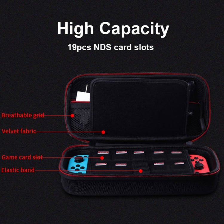 CHKJOK Game Console Bracket Function EVA Protective Sleeve For Switch Oled, Black, Gray - ORIWHIZCHKJOKNintendo AccessoriesNintendo Accessories Bags