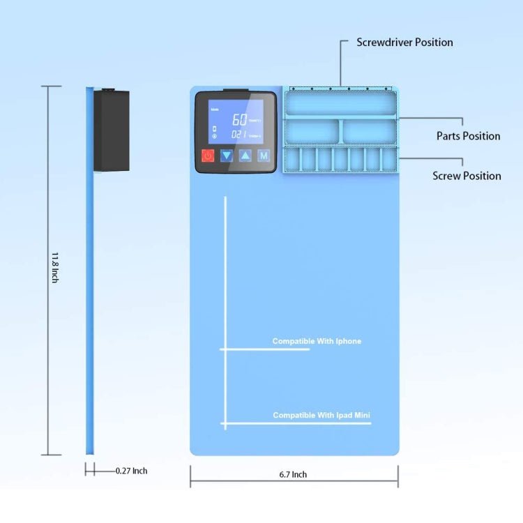 CPB CP300 LCD Screen Heating Pad Safe Repair Tool, EU Plug, CPB CP300(EUPlug) - ORIWHIZ