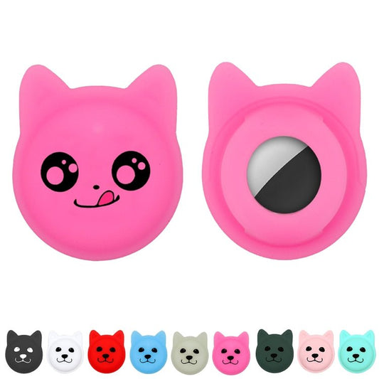 Cute Cartoon Pet Collar Anti - lost Tracker Silicone Case For AirTag, Naughty Smile - ORIWHIZ