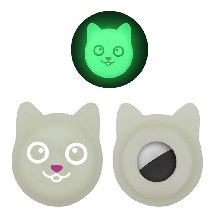 Cute Cartoon Pet Collar Anti - lost Tracker Silicone Case For AirTag, Serious Face, Naughty Smiley, Hanhan Smile - ORIWHIZ