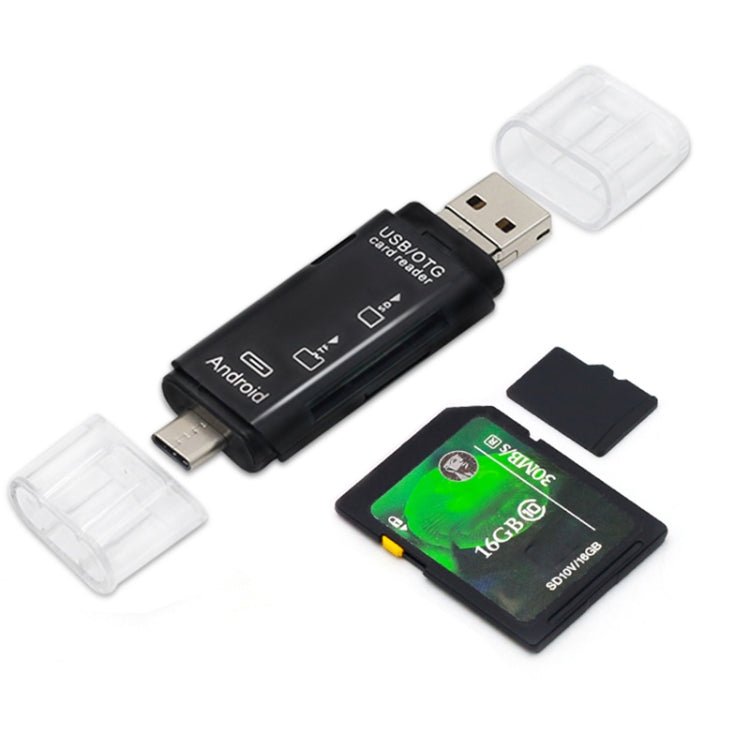 D - 178 5 In 1 Type - C / USB - C Multi - function Card Reader, D - 178(Black), D - 178(White) - ORIWHIZ