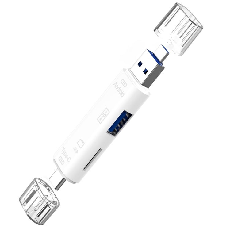 D - 188 3 in 1 TF & USB to Micro USB & Type - C Card Reader OTG Adapter Connector - ORIWHIZ