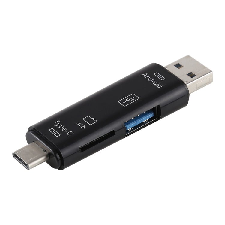 D - 188 3 in 1 TF & USB to Micro USB & Type - C Card Reader OTG Adapter Connector - ORIWHIZ