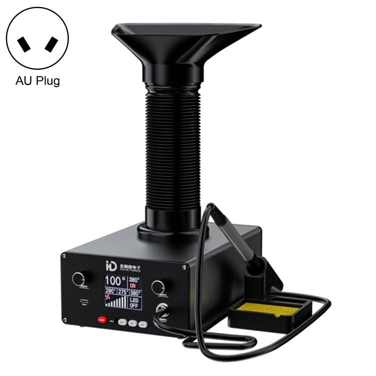 D - 201 2 in 1 Intelligent Constant Temperature Soldering Iron With Solder Smoking Absorber Tool,, US Plug, UK Plug, AU Plug, EU Plug - ORIWHIZ