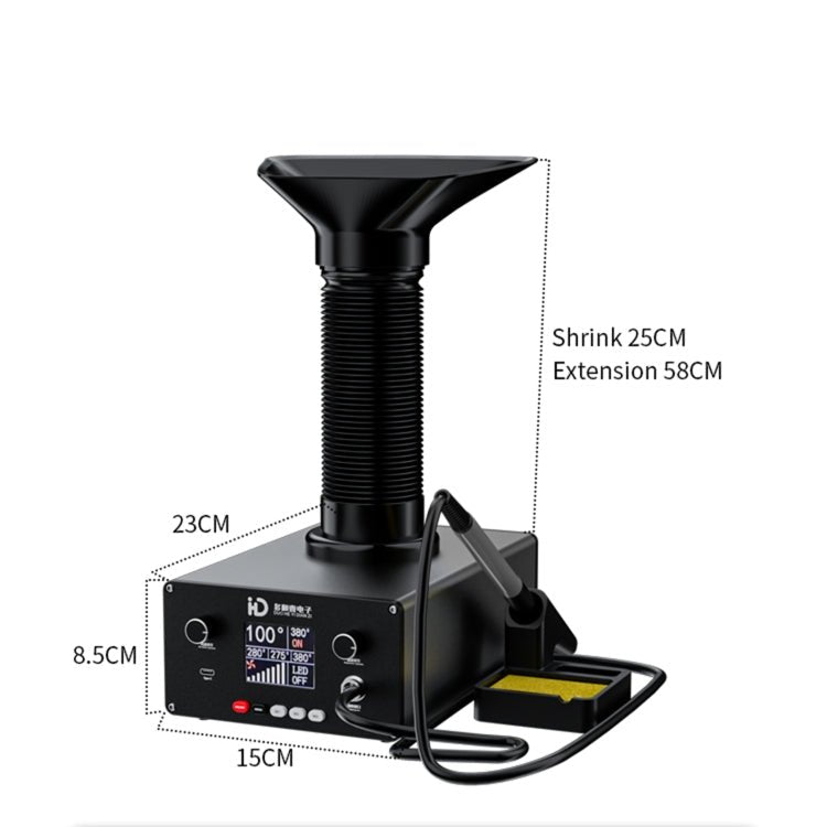 D - 201 2 in 1 Intelligent Constant Temperature Soldering Iron With Solder Smoking Absorber Tool,, US Plug, UK Plug, AU Plug, EU Plug - ORIWHIZ