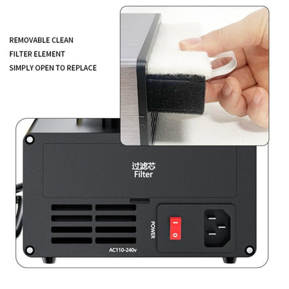 D - 201 2 in 1 Intelligent Constant Temperature Soldering Iron With Solder Smoking Absorber Tool,, US Plug, UK Plug, AU Plug, EU Plug - ORIWHIZ