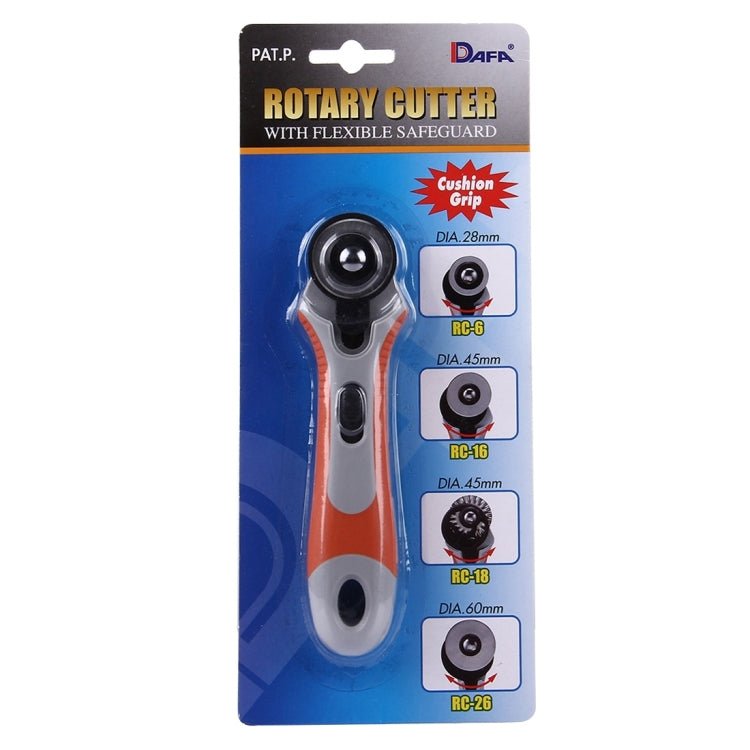 DAFA RC - 6 28mm Dia Blade Straight Handle Rotary Cutter with Safeguard, RC - 6 Cutter - ORIWHIZ