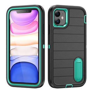 Defender Gen2 Rugged PC + Silicone Phone Case with Holder, For iPhone 11 - ORIWHIZ