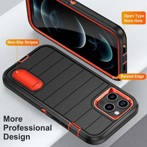 Defender Gen2 Rugged PC + Silicone Phone Case with Holder, For iPhone 12 Pro - ORIWHIZ