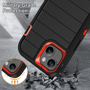 Defender Gen2 Rugged PC + Silicone Phone Case with Holder, For iPhone 13 - ORIWHIZ