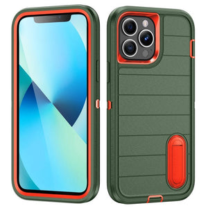 Defender Gen2 Rugged PC + Silicone Phone Case with Holder, For iPhone 13 Pro - ORIWHIZ