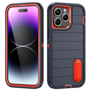 Defender Gen2 Rugged PC + Silicone Phone Case with Holder, For iPhone 14 Pro Max - ORIWHIZ