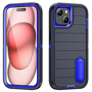 Defender Gen2 Rugged PC + Silicone Phone Case with Holder, For iPhone 15 - ORIWHIZ