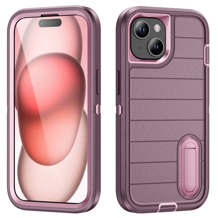 Defender Gen2 Rugged PC + Silicone Phone Case with Holder, For iPhone 15 Plus - ORIWHIZ