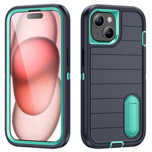 Defender Gen2 Rugged PC + Silicone Phone Case with Holder, For iPhone 15 Plus - ORIWHIZ