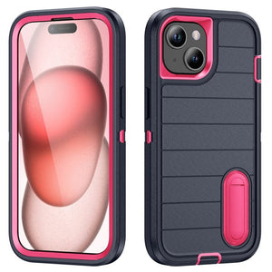 Defender Gen2 Rugged PC + Silicone Phone Case with Holder, For iPhone 15 Plus - ORIWHIZ