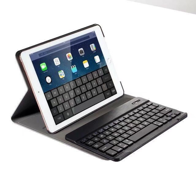 Detachable Bluetooth Keyboard + Horizontal Flip Leather Tablet Case with Holder for iPad Pro 9.7 inch, iPad Air, iPad Air 2, iPad 9.7 inch (2017), iPad 9.7 inch (2018), A07 Black, A07 Gold, A07 Blue, A07 Rose Gold - ORIWHIZApple AccessoriesiPad KeyboardiPad Keyboard For iPad Pro