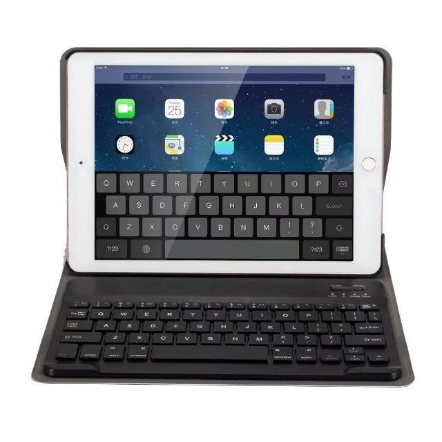 Detachable Bluetooth Keyboard + Horizontal Flip Leather Tablet Case with Holder for iPad Pro 9.7 inch, iPad Air, iPad Air 2, iPad 9.7 inch (2017), iPad 9.7 inch (2018), A07 Black, A07 Gold, A07 Blue, A07 Rose Gold - ORIWHIZApple AccessoriesiPad KeyboardiPad Keyboard For iPad Pro