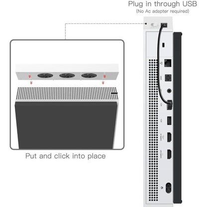 DOBE Game Console Cooling Fans with Dual USB Ports & Low/High Speed Switch for XBOX One S Console, For XBOX One S - ORIWHIZDOBEMicroSoft AccessoriesMicroSoft Accessories Charger & Power