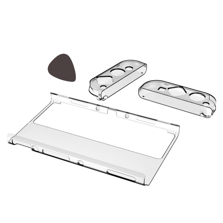 DOBE TNS - 1133B Host Protection Kit + Left And Right Handle Crystal Anti - Fall Protection Cover For Switch OLED, TNS - 1133B(Transparent Color) - ORIWHIZDOBENintendo AccessoriesNintendo Accessories Cases