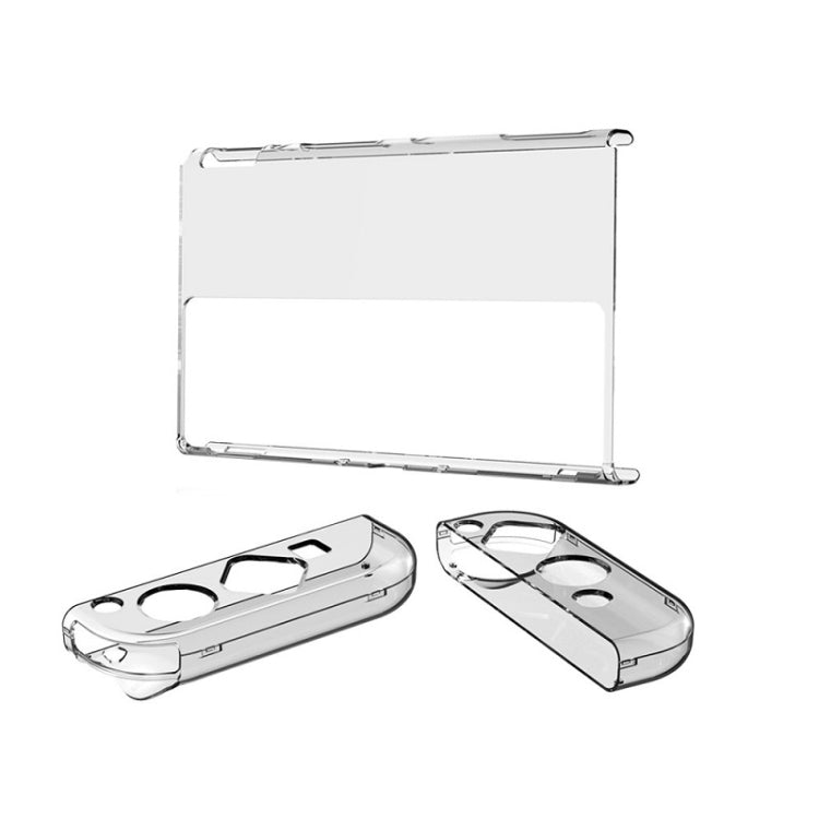 DOBE TNS - 1133B Host Protection Kit + Left And Right Handle Crystal Anti - Fall Protection Cover For Switch OLED, TNS - 1133B(Transparent Color) - ORIWHIZDOBENintendo AccessoriesNintendo Accessories Cases