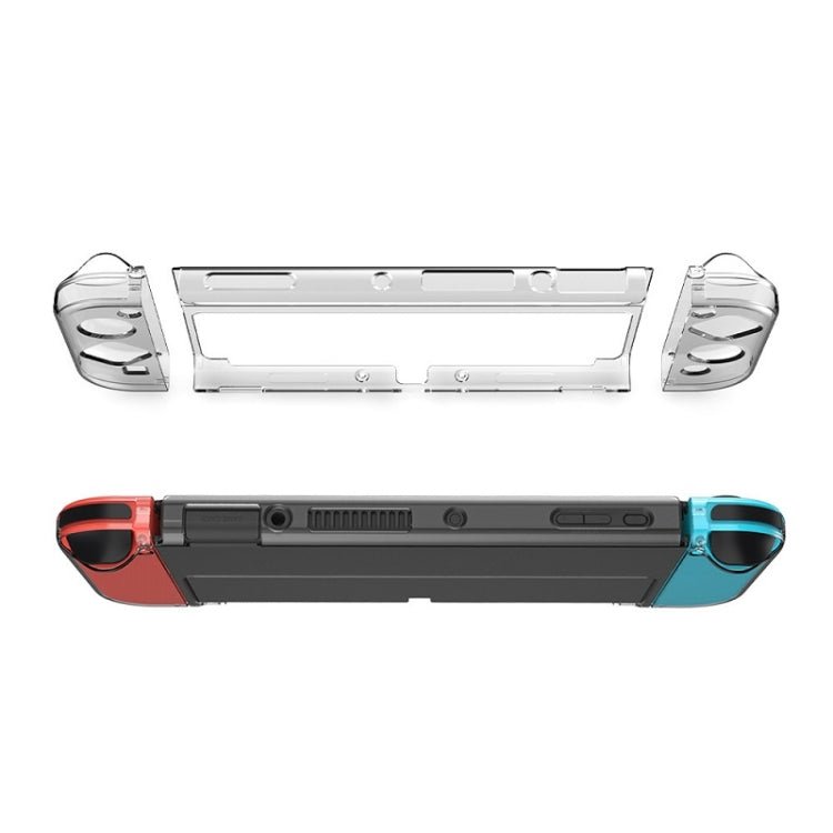 DOBE TNS - 1133B Host Protection Kit + Left And Right Handle Crystal Anti - Fall Protection Cover For Switch OLED, TNS - 1133B(Transparent Color) - ORIWHIZDOBENintendo AccessoriesNintendo Accessories Cases
