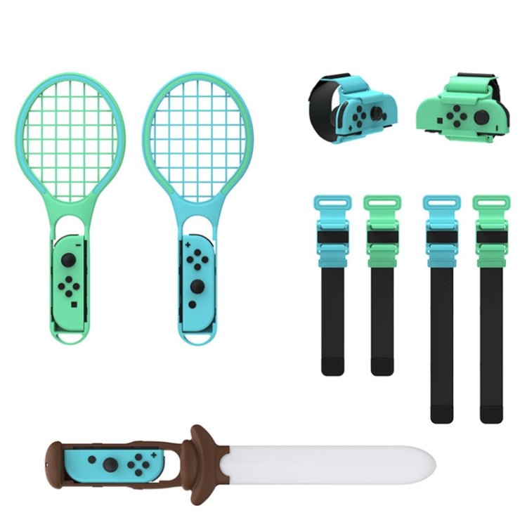 DOBE TNS - 2123 Sports Lightsaber + Leg Strap + Tennis Racket + Wrist Strap 7 In 1 Sports Set For Nintendo Switch, DOBE 7 In 1 - ORIWHIZDOBENintendo AccessoriesNintendo Accessories Gamepads