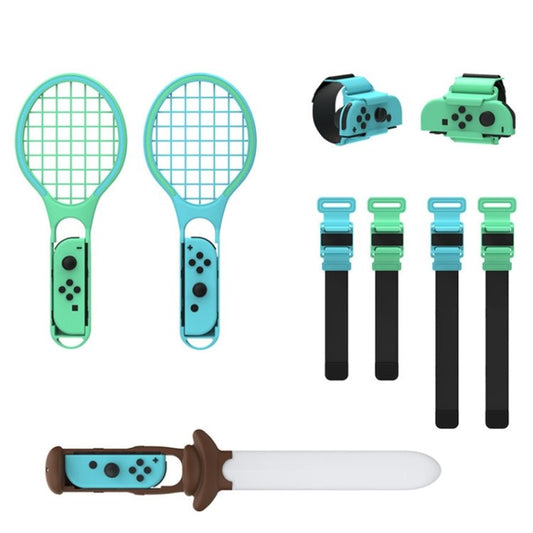 DOBE TNS - 2123 Sports Lightsaber + Leg Strap + Tennis Racket + Wrist Strap 7 In 1 Sports Set For Nintendo Switch, DOBE 7 In 1 - ORIWHIZDOBENintendo AccessoriesNintendo Accessories Gamepads