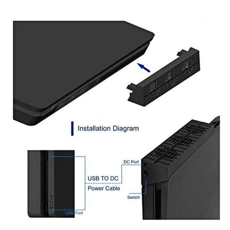 DOBE TP4 - 819 Temperature Control Cooling Fan for Sony PS4 Slim Game Console, TP4 - 819 - ORIWHIZDOBESony AccessoriesSony Accessories Others
