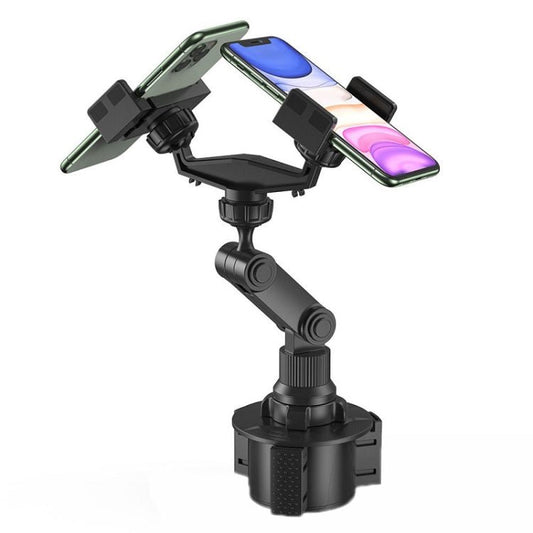Double Chuck Rotary Multifunctional Cup Holder Mobile Phone Holder, Double Chuck Phone Holder - ORIWHIZ