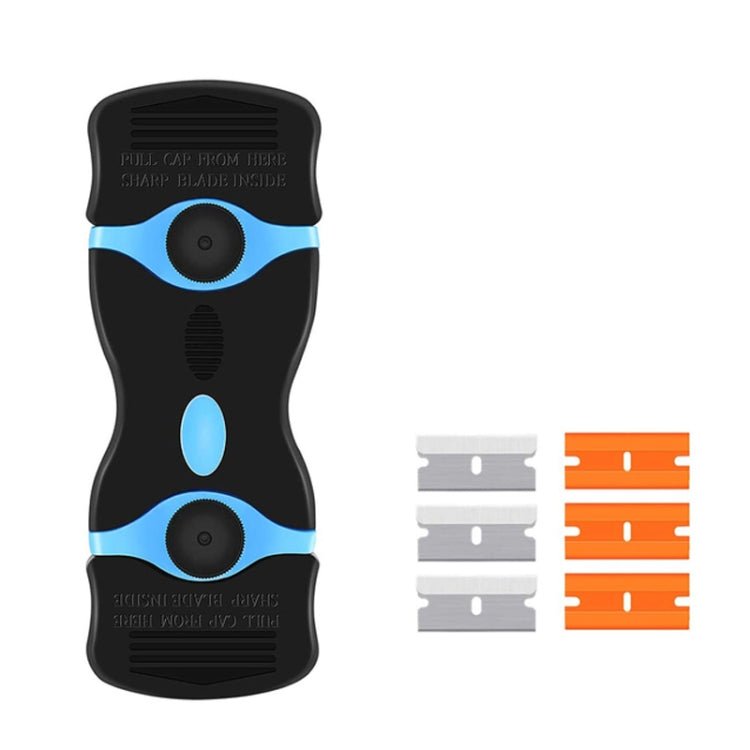 Double Headed Scraper Blade Glue Squeegee Remover Cleaner Tool, Double Headed (Orange), Double Headed (Blue), Double Headed (Yellow) - ORIWHIZ