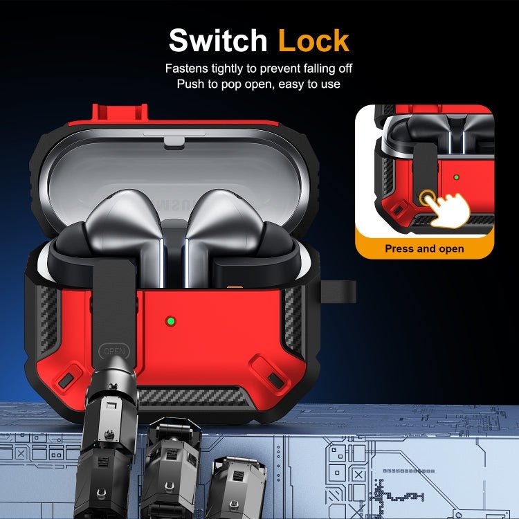 Dual - color Earphone Protective Case with Switch & Hook, For Samsung Galaxy Buds 3 / 3 Pro - ORIWHIZ