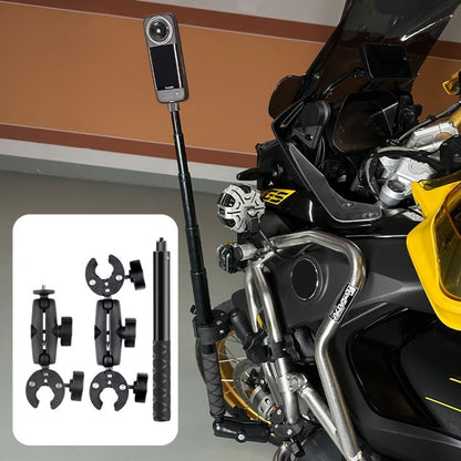 Dual Motorcycle Crab Clamps Handlebar Fixed Mount Selfie Stick, Double Dual - heads Crabs - ORIWHIZBicycle Handlebar MountDJI & Insta360 AccessoriesUniversal Mount & Holder