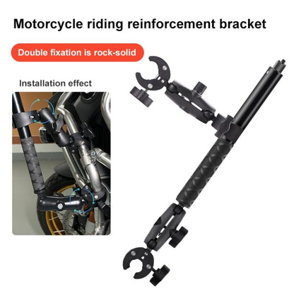 Dual Motorcycle Crab Clamps Handlebar Fixed Mount Selfie Stick, Double Dual - heads Crabs - ORIWHIZBicycle Handlebar MountDJI & Insta360 AccessoriesUniversal Mount & Holder