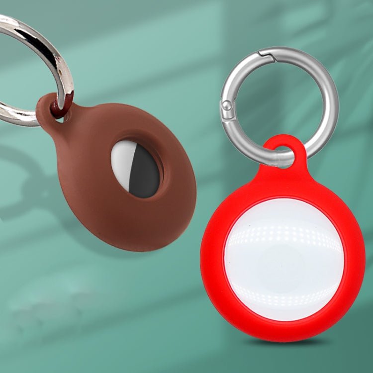 Dual - Side Hollow Anti - scratch Silicone Shockproof Protective Cover Case with Keychain Hook Loop, For AirTag - ORIWHIZ