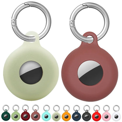 Dual - Side Hollow Anti - scratch Silicone Shockproof Protective Cover Case with Keychain Hook Loop, For AirTag - ORIWHIZ